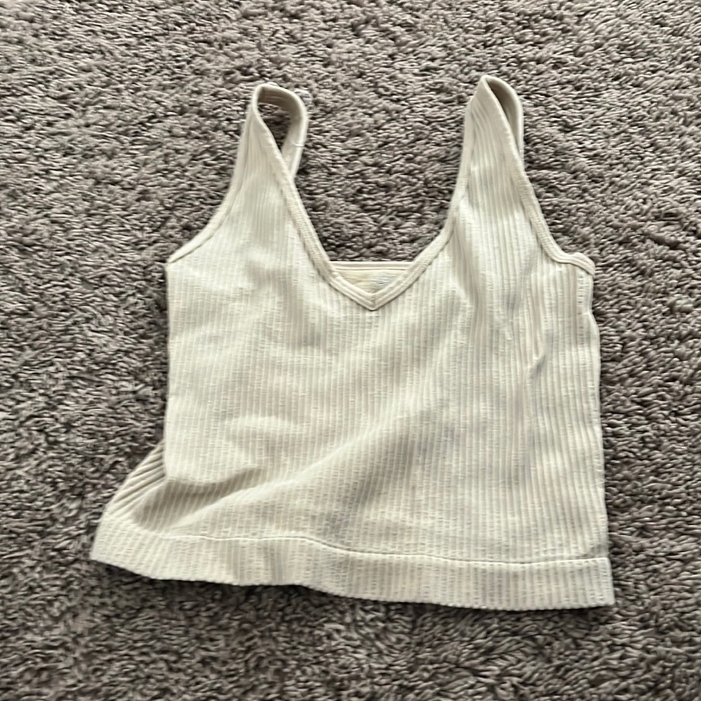 Tan cropped tank